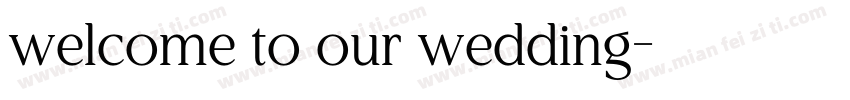 welcome to our wedding字体转换
